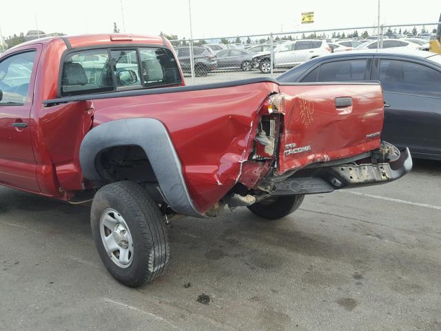 5TENX62NX5Z085126 - 2005 TOYOTA TACOMA PRE RED photo 9