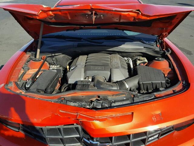 2G1FK1EJ5B9108238 - 2011 CHEVROLET CAMARO 2SS ORANGE photo 7