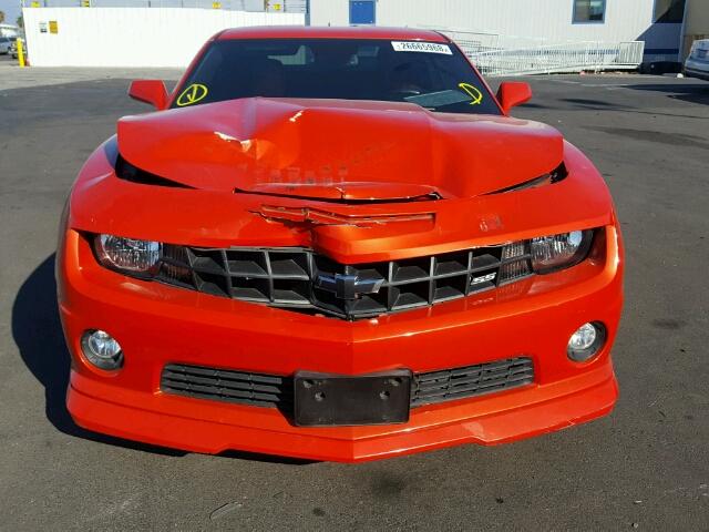 2G1FK1EJ5B9108238 - 2011 CHEVROLET CAMARO 2SS ORANGE photo 9