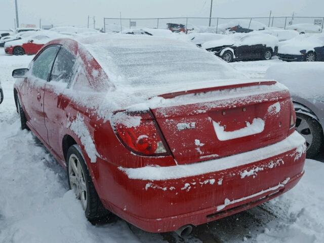 1G8AY12P85Z120669 - 2005 SATURN ION REDLIN RED photo 3