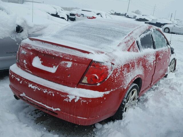 1G8AY12P85Z120669 - 2005 SATURN ION REDLIN RED photo 4