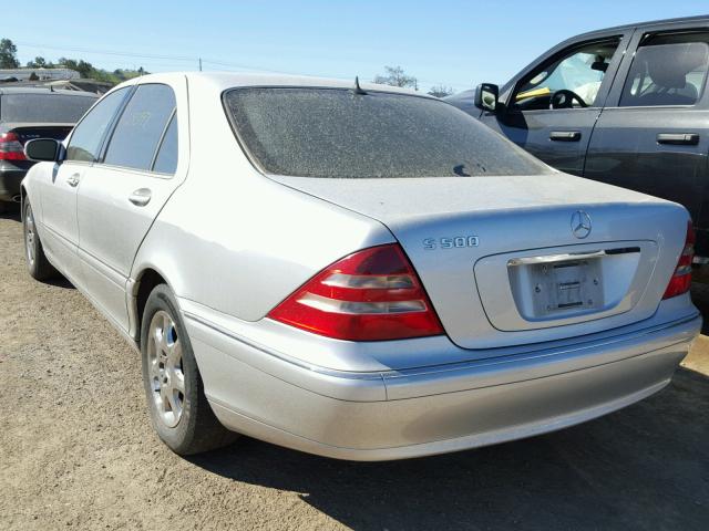 WDBNG75J6YA123432 - 2000 MERCEDES-BENZ S 500 SILVER photo 3