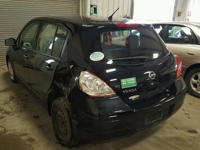 3N1BC1CP6BL501191 - 2011 NISSAN VERSA S BLACK photo 3