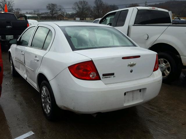 1G1AT58H097291910 - 2009 CHEVROLET COBALT LT WHITE photo 3