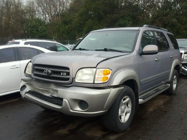 5TDZT34A01S031122 - 2001 TOYOTA SEQUOIA SR GRAY photo 2