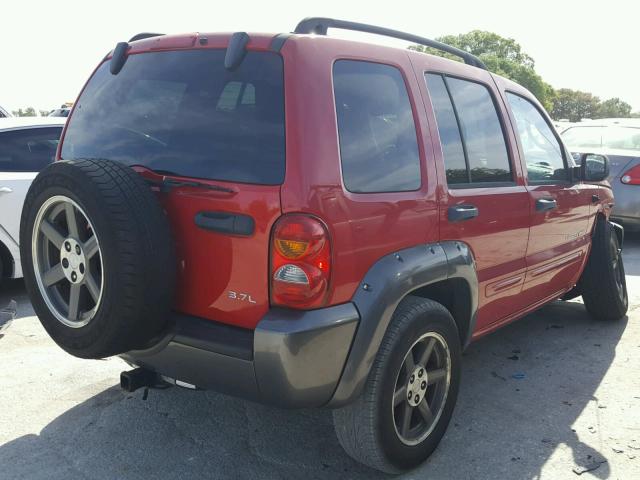 1J4GL48K53W673767 - 2003 JEEP LIBERTY SP RED photo 4