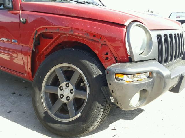 1J4GL48K53W673767 - 2003 JEEP LIBERTY SP RED photo 9