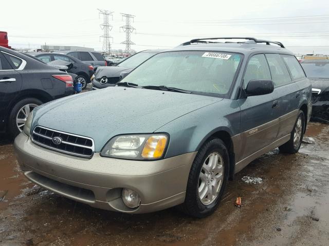 4S3BH665627640831 - 2002 SUBARU LEGACY OUT GREEN photo 2