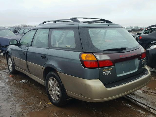 4S3BH665627640831 - 2002 SUBARU LEGACY OUT GREEN photo 3