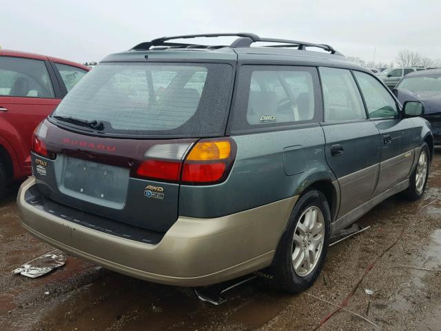 4S3BH665627640831 - 2002 SUBARU LEGACY OUT GREEN photo 4