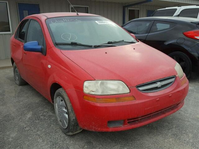 KL1TD56676B651107 - 2006 CHEVROLET AVEO BASE RED photo 1