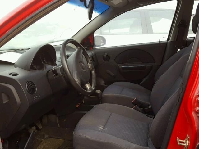 KL1TD56676B651107 - 2006 CHEVROLET AVEO BASE Qırmızı foto 5