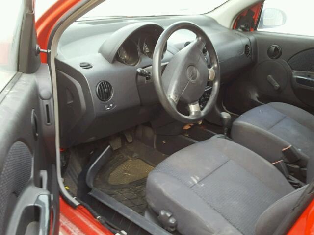 KL1TD56676B651107 - 2006 CHEVROLET AVEO BASE Qırmızı foto 9