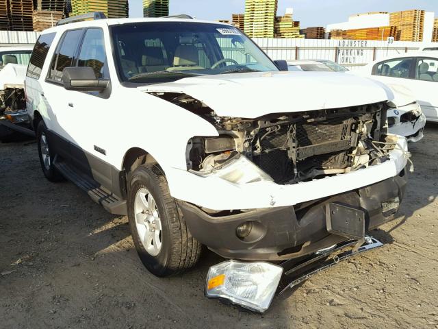 1FMFU15587LA81763 - 2007 FORD EXPEDITION WHITE photo 1