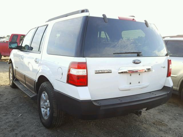 1FMFU15587LA81763 - 2007 FORD EXPEDITION WHITE photo 3