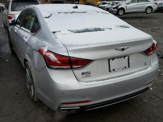 KMHGN4JE1JU254307 - 2018 GENESIS G80 BASE GRAY photo 3