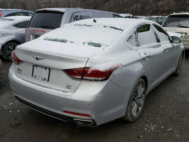 KMHGN4JE1JU254307 - 2018 GENESIS G80 BASE GRAY photo 4