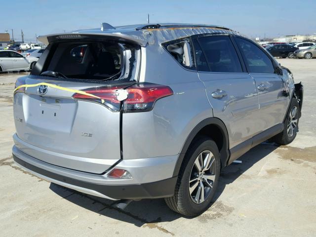 2T3WFREV1GW271219 - 2016 TOYOTA RAV4 XLE SILVER photo 4