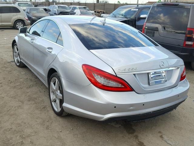 WDDLJ7DB3CA029091 - 2012 MERCEDES-BENZ CLS 550 SILVER photo 3