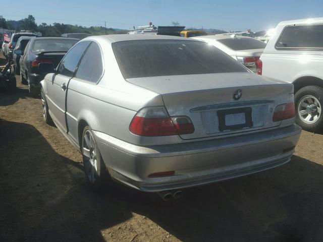 WBABN73433PJ15556 - 2003 BMW 325 CI SILVER photo 3