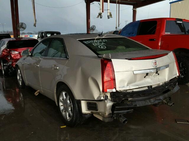 1G6DP57V980119286 - 2008 CADILLAC CTS HI FEA GOLD photo 3