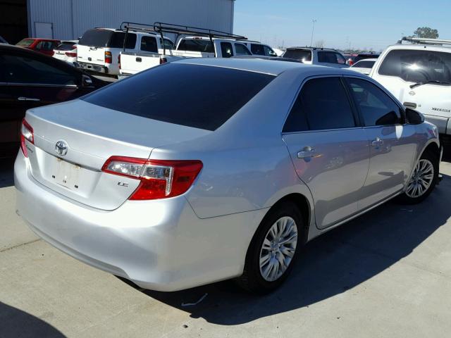 4T4BF1FK4CR259336 - 2012 TOYOTA CAMRY BASE SILVER photo 4