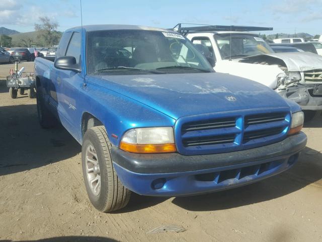 1B7FL22P8WS631048 - 1998 DODGE DAKOTA BLUE photo 1