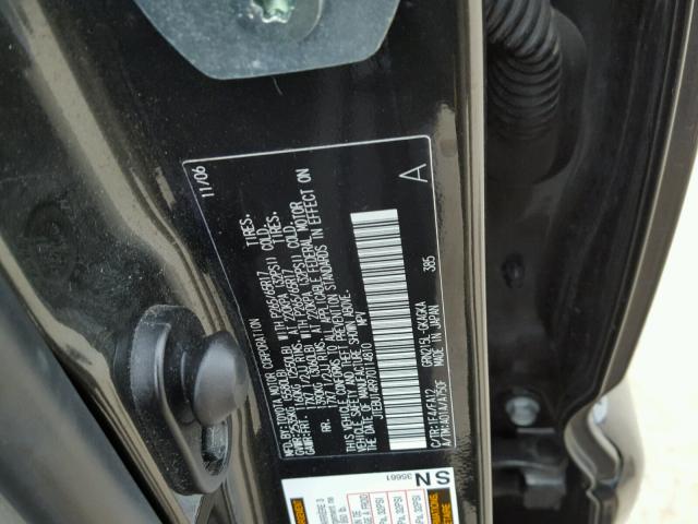 JTEBU14R970114810 - 2007 TOYOTA 4RUNNER SR BLACK photo 10