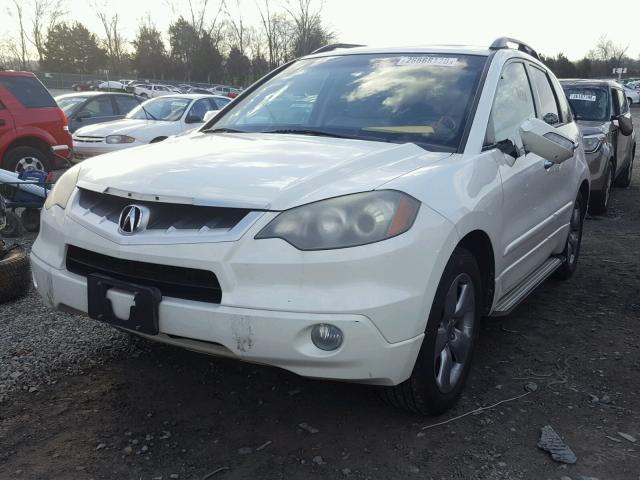 5J8TB18547A016320 - 2007 ACURA RDX TECHNO WHITE photo 2