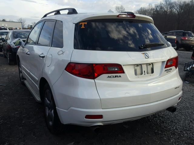 5J8TB18547A016320 - 2007 ACURA RDX TECHNO WHITE photo 3