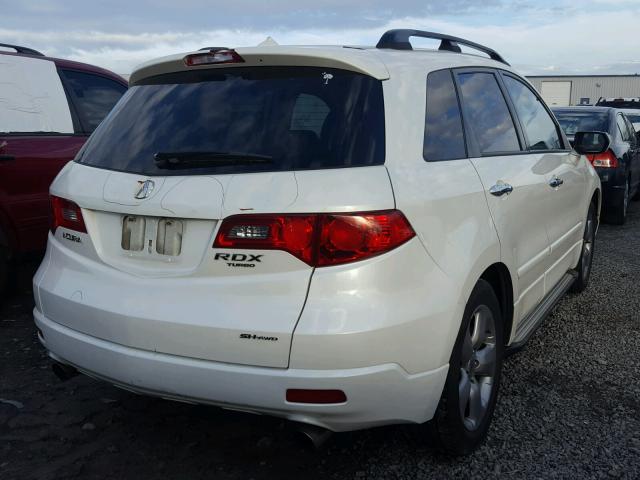 5J8TB18547A016320 - 2007 ACURA RDX TECHNO WHITE photo 4