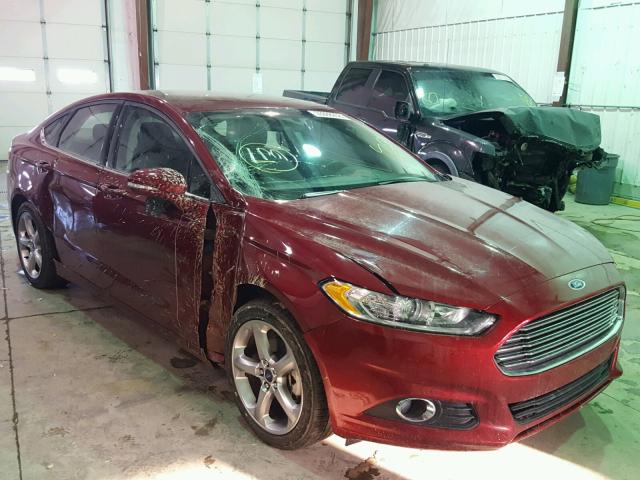 3FA6P0HD3GR399063 - 2016 FORD FUSION SE RED photo 1