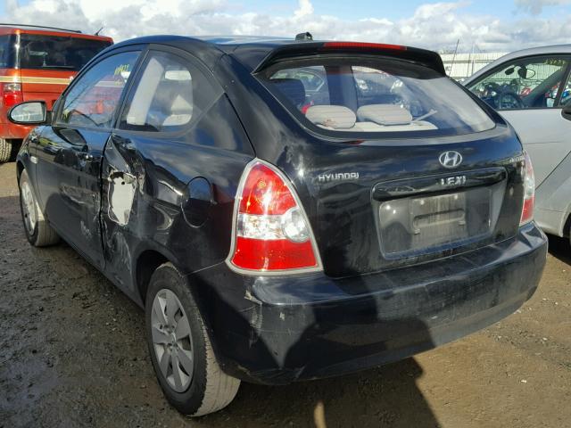 KMHCM36C09U122587 - 2009 HYUNDAI ACCENT GS BLACK photo 3