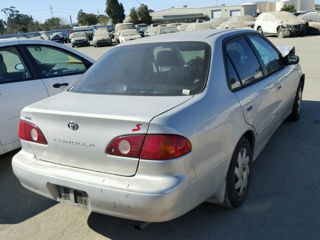 1NXBR12E22Z606422 - 2002 TOYOTA COROLLA CE SILVER photo 4