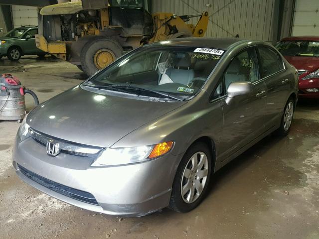 2HGFA16548H340342 - 2008 HONDA CIVIC LX GRAY photo 2