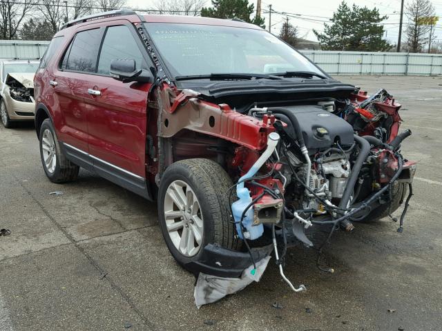 1FM5K8D89DGB47862 - 2013 FORD EXPLORER X RED photo 1