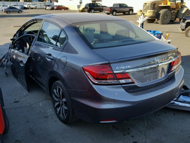 19XFB2F92EE226738 - 2014 HONDA CIVIC EXL 灰色 照片 3