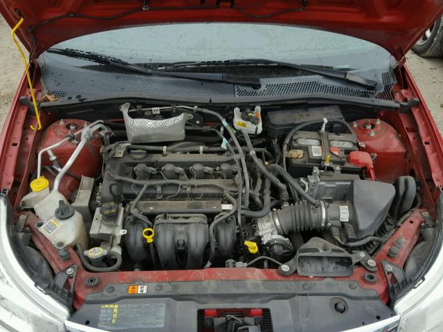 1FAHP3FN3BW198324 - 2011 FORD FOCUS SE RED photo 7