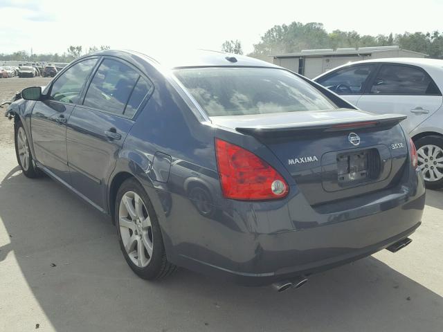 1N4BA41E78C812256 - 2008 NISSAN MAXIMA SE BLUE photo 3