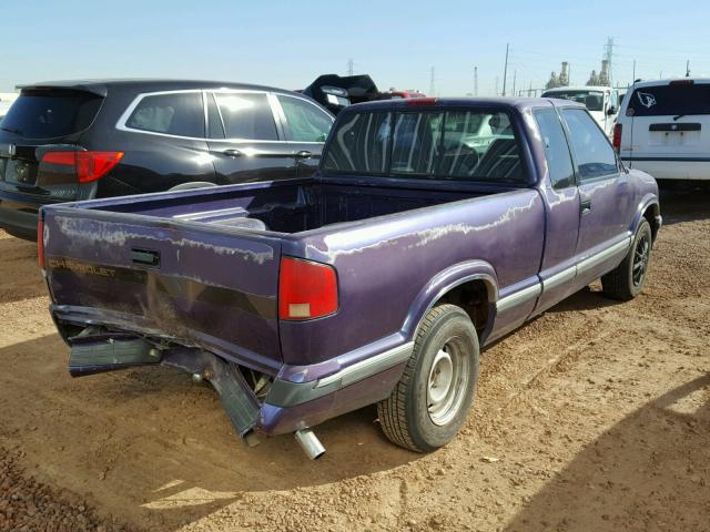 1GCCS19Z1R8218719 - 1994 CHEVROLET S TRUCK S1 BLUE photo 4