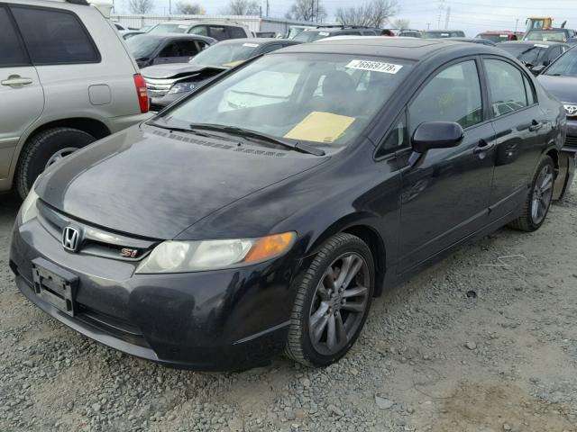 2HGFA55598H710614 - 2008 HONDA CIVIC SI BLACK photo 2