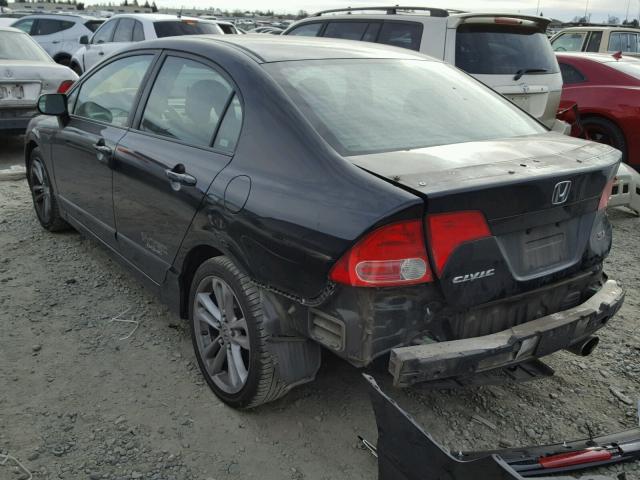 2HGFA55598H710614 - 2008 HONDA CIVIC SI BLACK photo 3