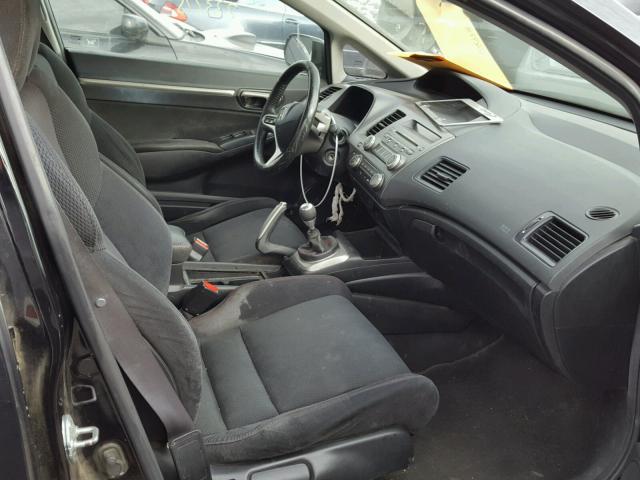 2HGFA55598H710614 - 2008 HONDA CIVIC SI BLACK photo 5