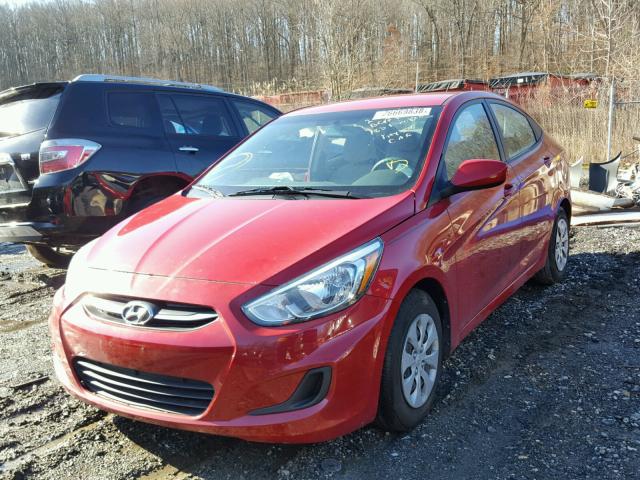 KMHCT4AE7FU821521 - 2015 HYUNDAI ACCENT GLS RED photo 2