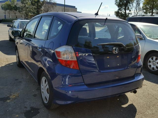 JHMGE882X9S056600 - 2009 HONDA FIT BLUE photo 3