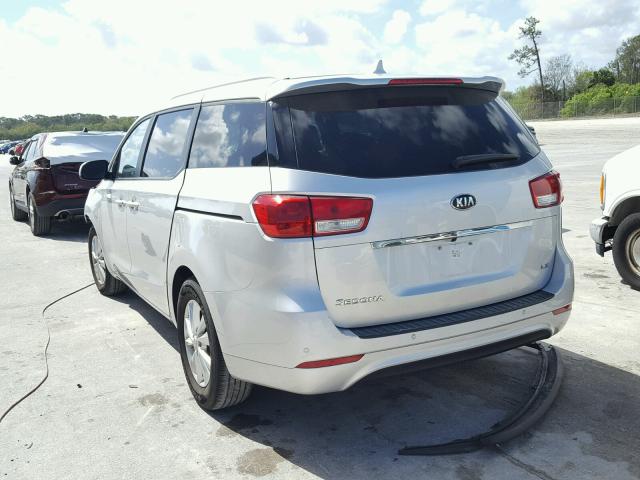 KNDMB5C18G6089160 - 2016 KIA SEDONA LX SILVER photo 3