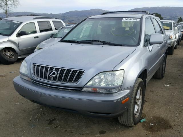 JTJHF10U210204078 - 2001 LEXUS RX 300 SILVER photo 2