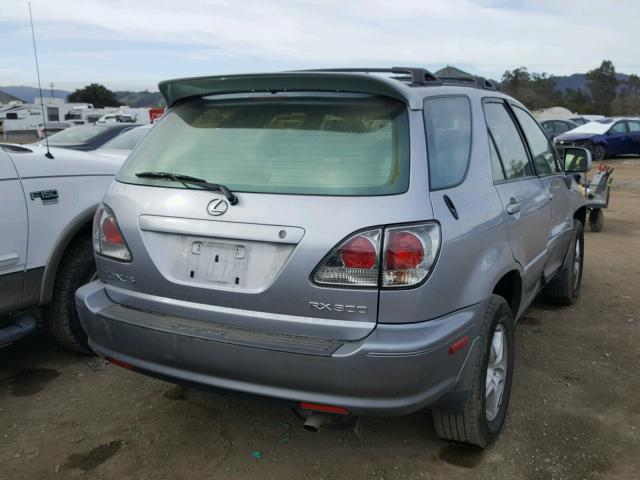 JTJHF10U210204078 - 2001 LEXUS RX 300 SILVER photo 4