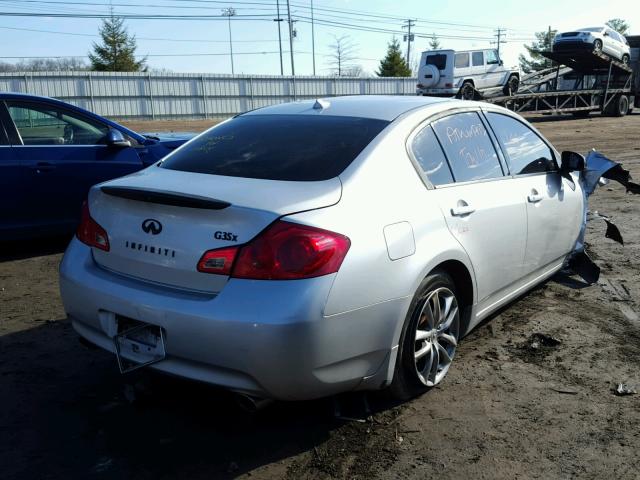 JNKBV61F48M264745 - 2008 INFINITI G35 SILVER photo 4