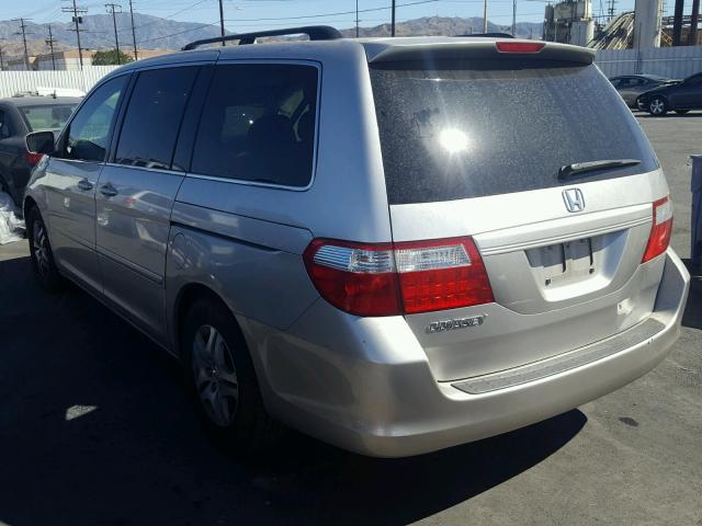 5FNRL38687B420187 - 2007 HONDA ODYSSEY EX SILVER photo 3